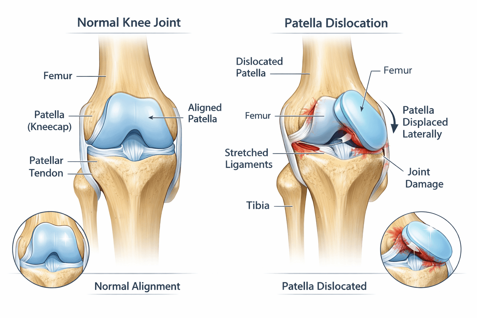 무릎의 뼈 사진