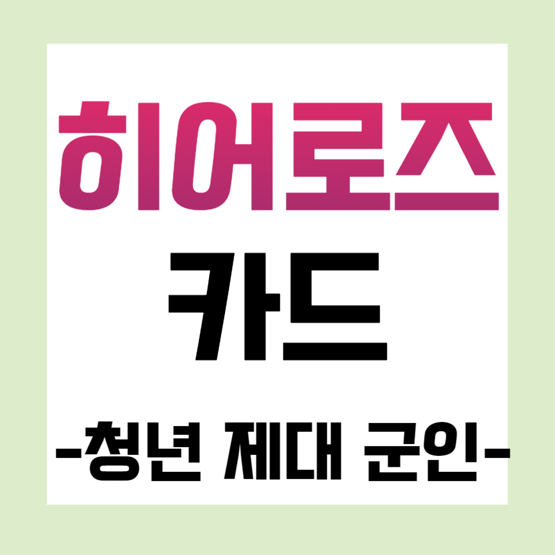 청년 제대군인 히어로 카드 출시