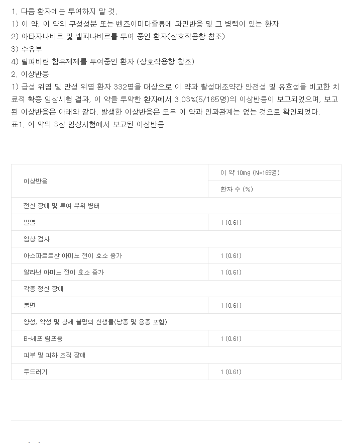 에스코텐정-복용-주의사항