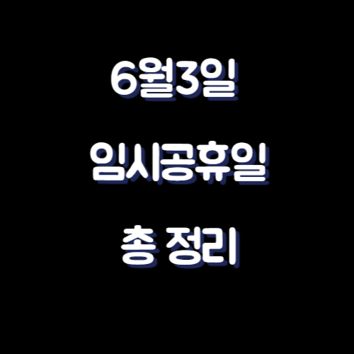 6월3일 임시공휴일