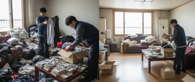 구례 고독사청소 및 정리중