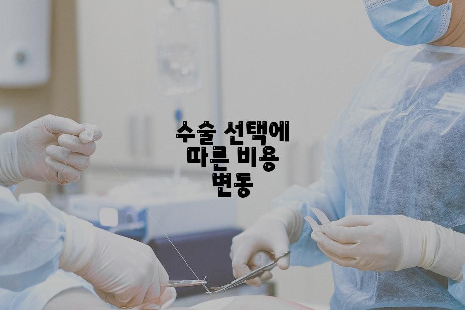 수술 선택에 따른 비용 변동