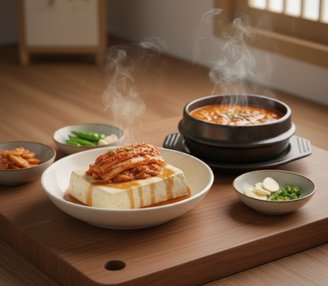 콩과 두부요리 이미지