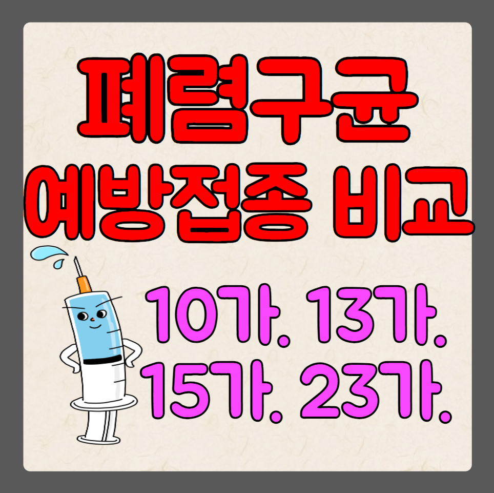 폐렴구균 10가 13가 15가 23가