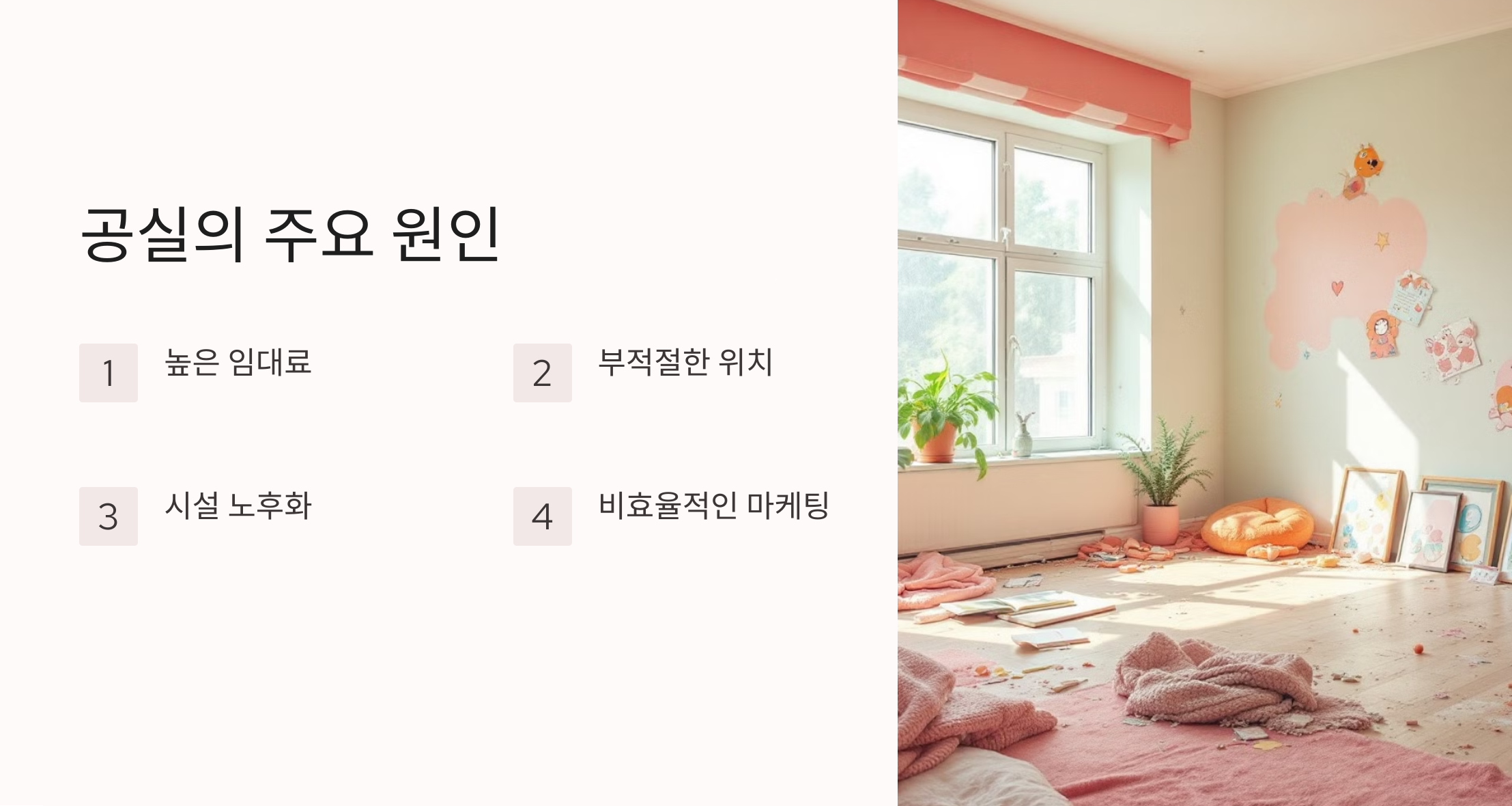 공실의 주요원인 4가지