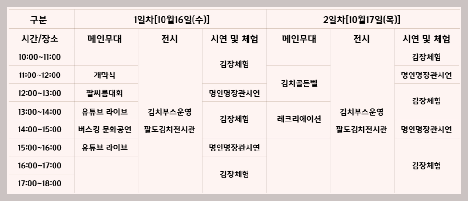 대한민국 김장김치축제