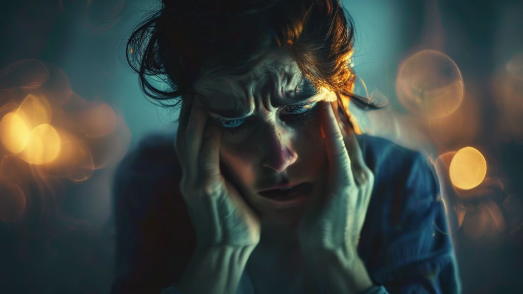 공황장애로 힘들어하고 있는 모습