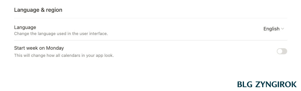 언어 설정이 English로 되어 있는 모습이다.