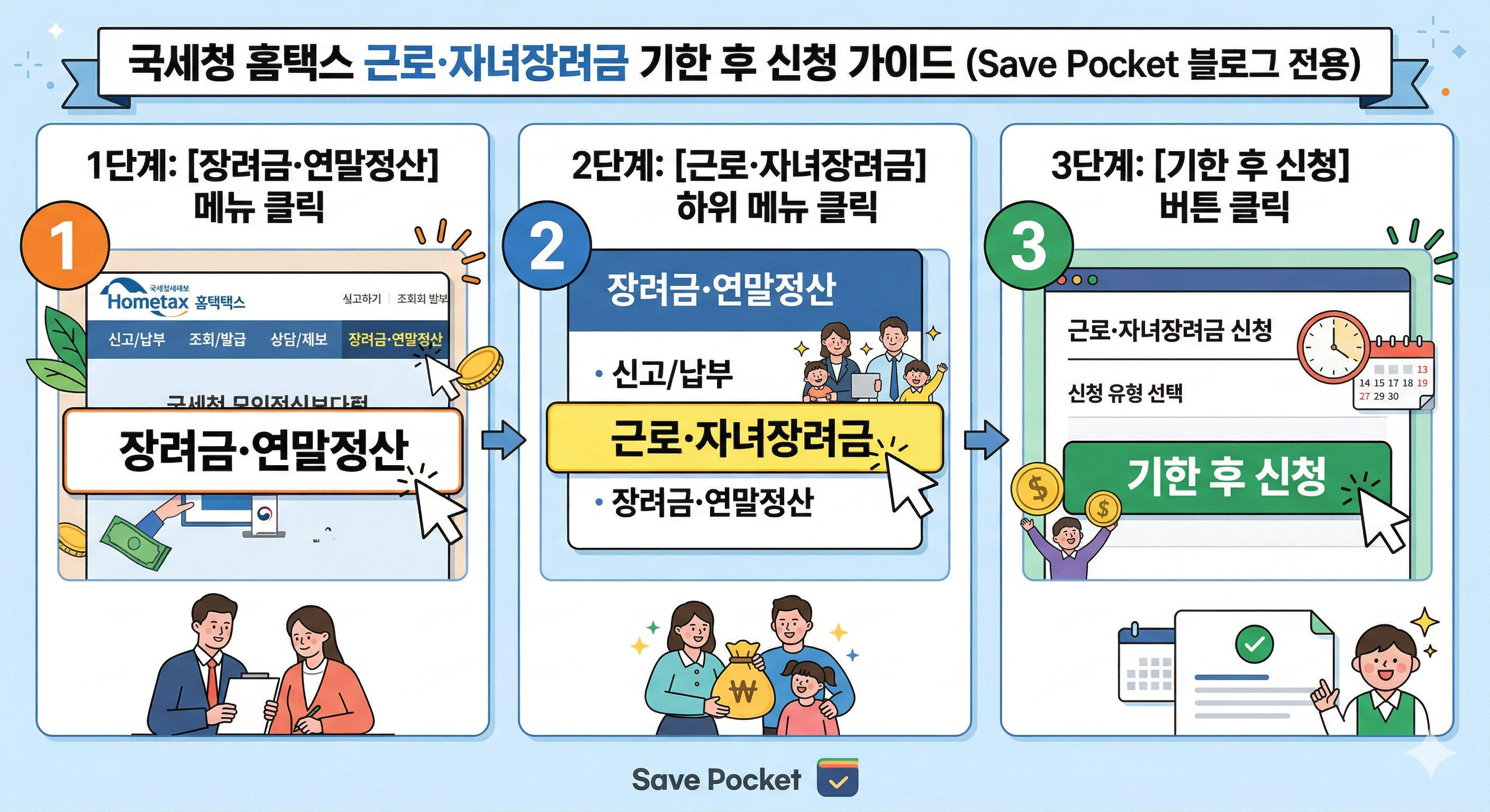 홈택스 근로·자녀장려금 기한 후 신청 가이드 이미지