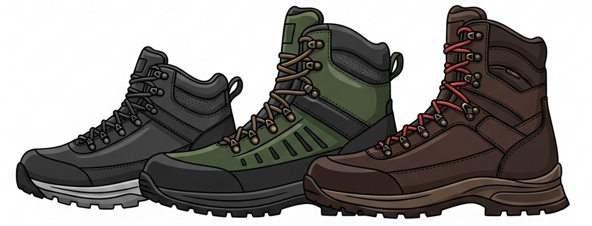 등산화 높이 비교 장면