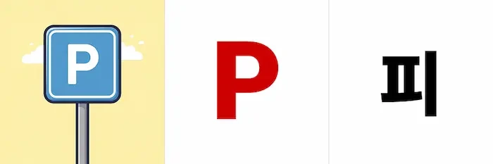 P 표지판