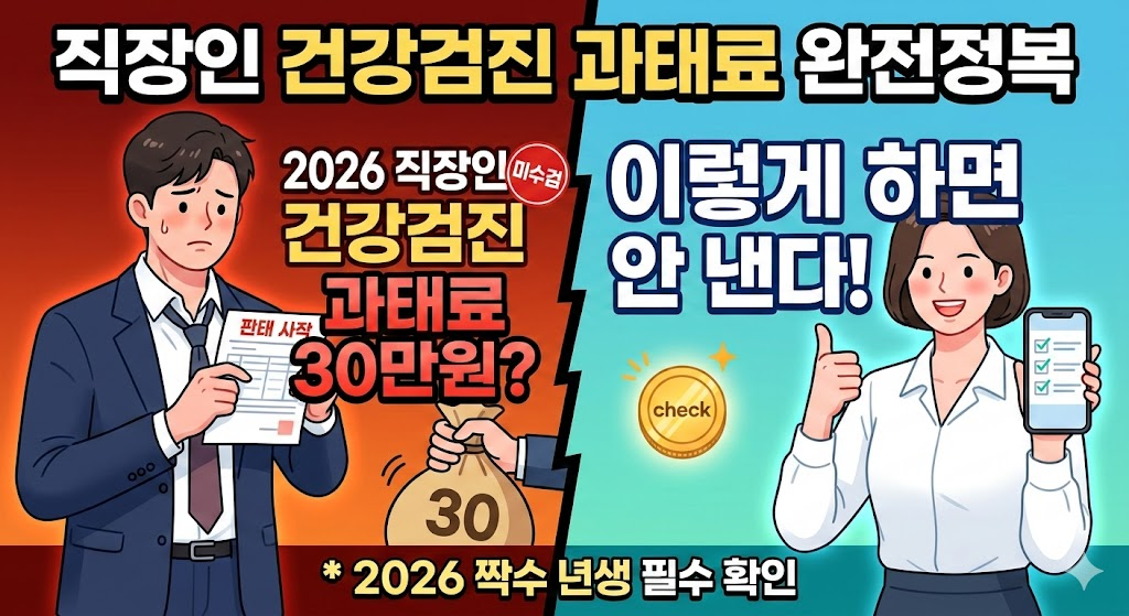 미수검에 대한 경고와 해결 방법을 대비시켜 독자의 시선을 사로잡는 정보 전달형 썸네일