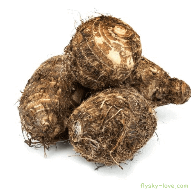 섬유질이 풍부한 토란