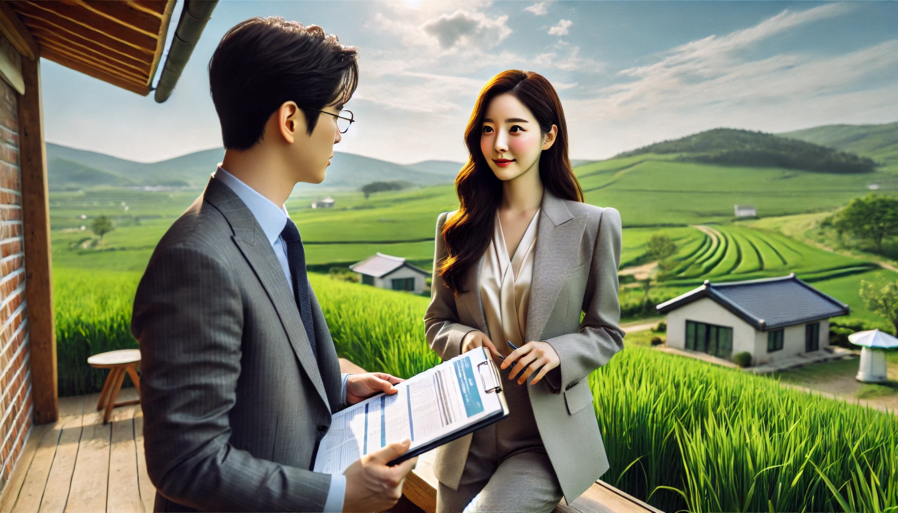 농지증여 세금 관련 상담하는 이미지