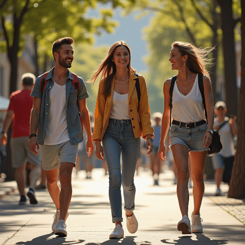 햇빛 아래 걷기 (자연 속 스트레스 해소)