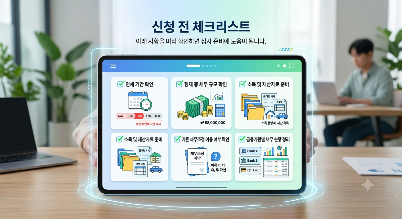 신청 전 체크리스트