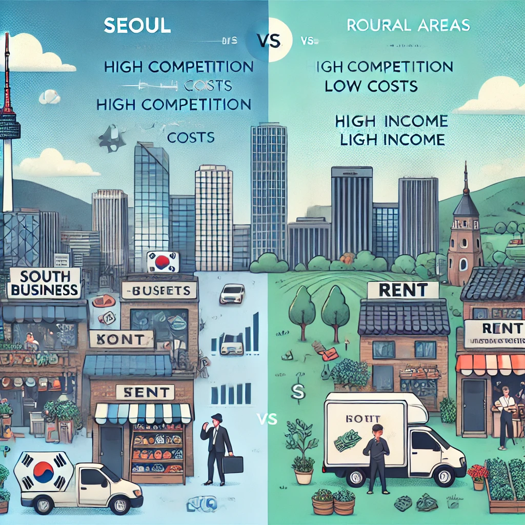 서울 vs 지방 부업 (수익성, 경쟁률, 운영비)