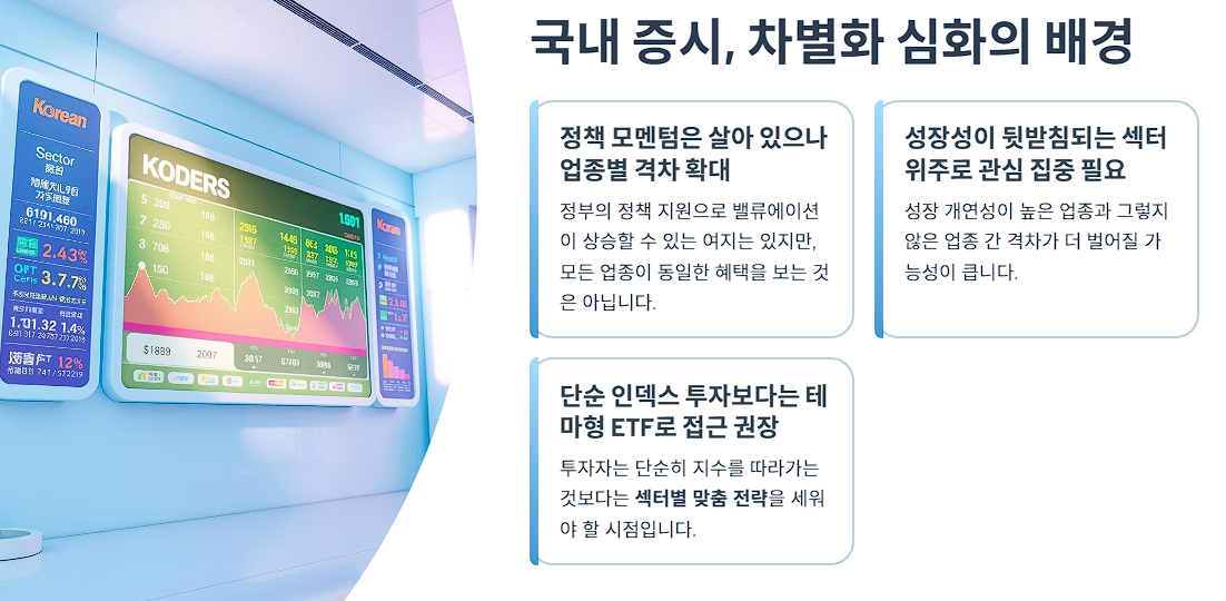 국내 증시, 차별화 심화의 배경