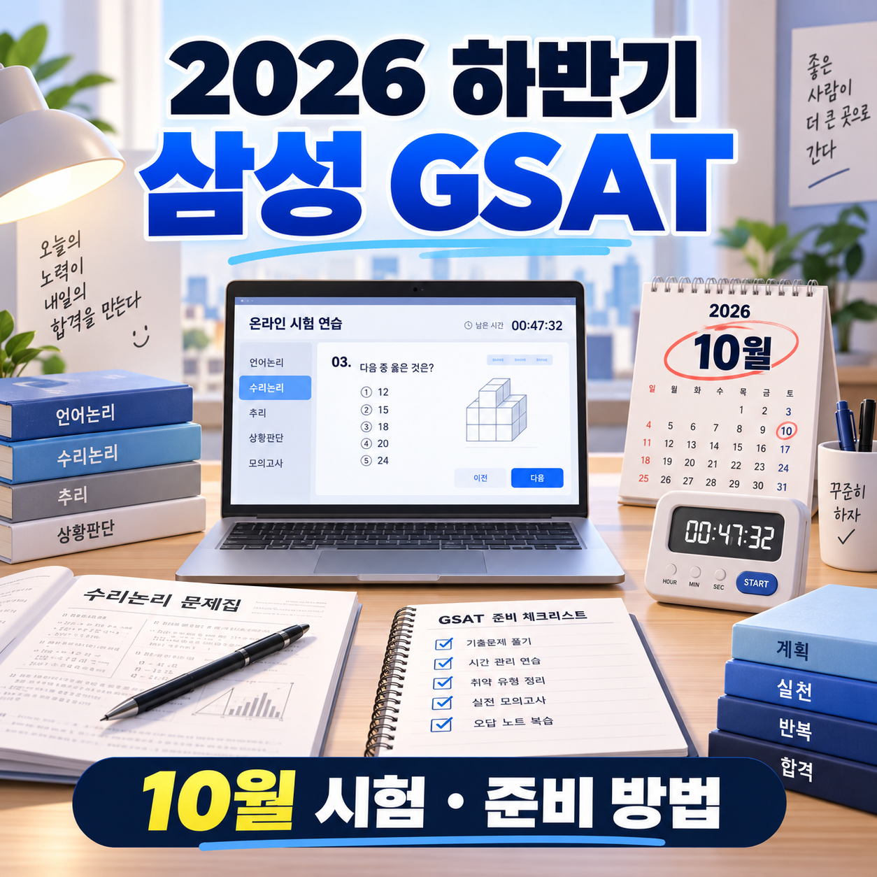 2026 하반기 삼성 GSAT 일정&middot;준비 방법 - 10월 시험&middot;온라인 응시 체크리스트