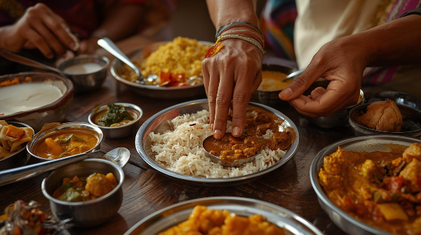 동서양 테이블 매너 중 인도의 손으로 먹는 문화, 존중의 철학