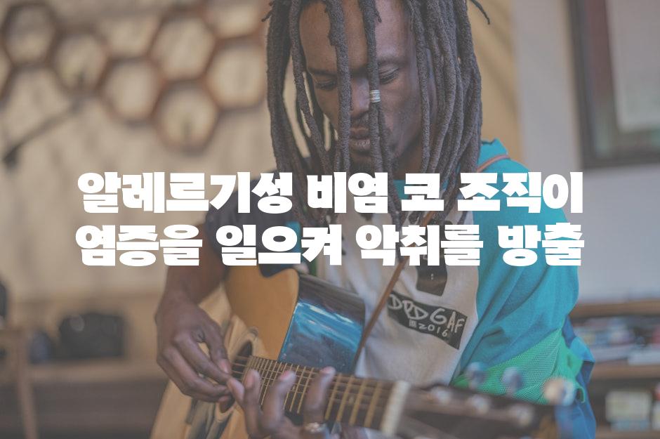 알레르기성 비염 코 조직이 염증을 일으켜 악취를 방출