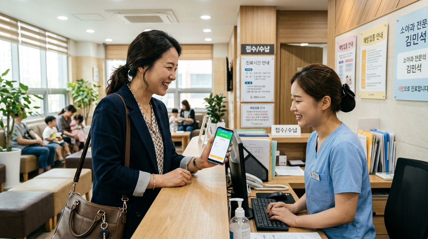 똑닥 앱 동네 소아과 당일 예약 확인