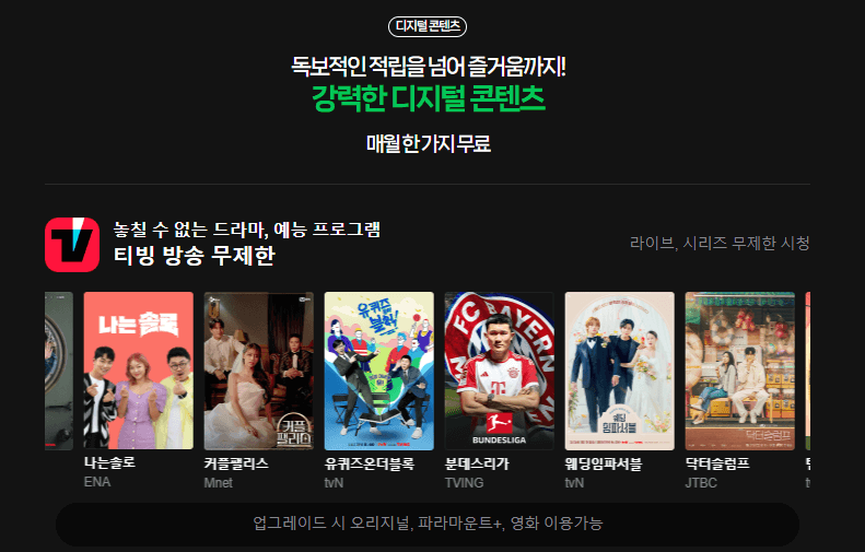 티빙 무료로 보는 방법 중 네이버 플러스 멤버십으로 티빙 한달 무료 이용권 받을 수 있는 네이버 플러스 멤버십 이용 안내 페이지 캡처