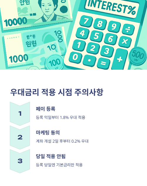 우대금리 적용 시점 주의사항
