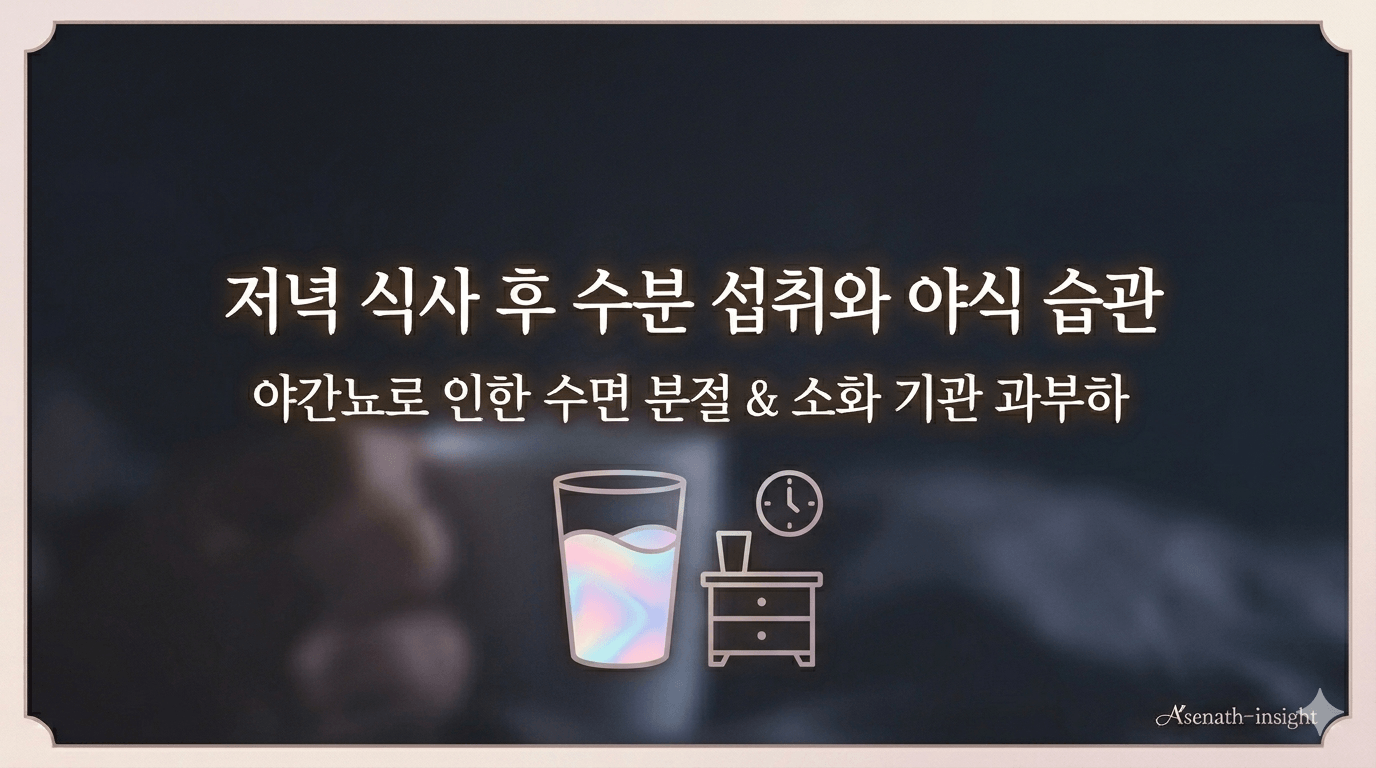 저녁 식사 후의 '과도한 수분 섭취'와 야식 습관