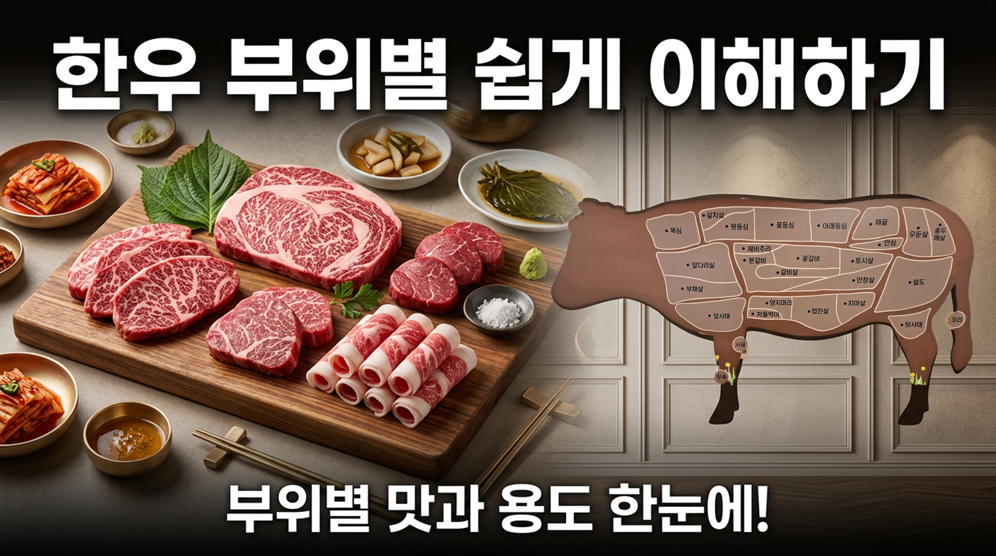 한우 부위별 쉽게 이해하기