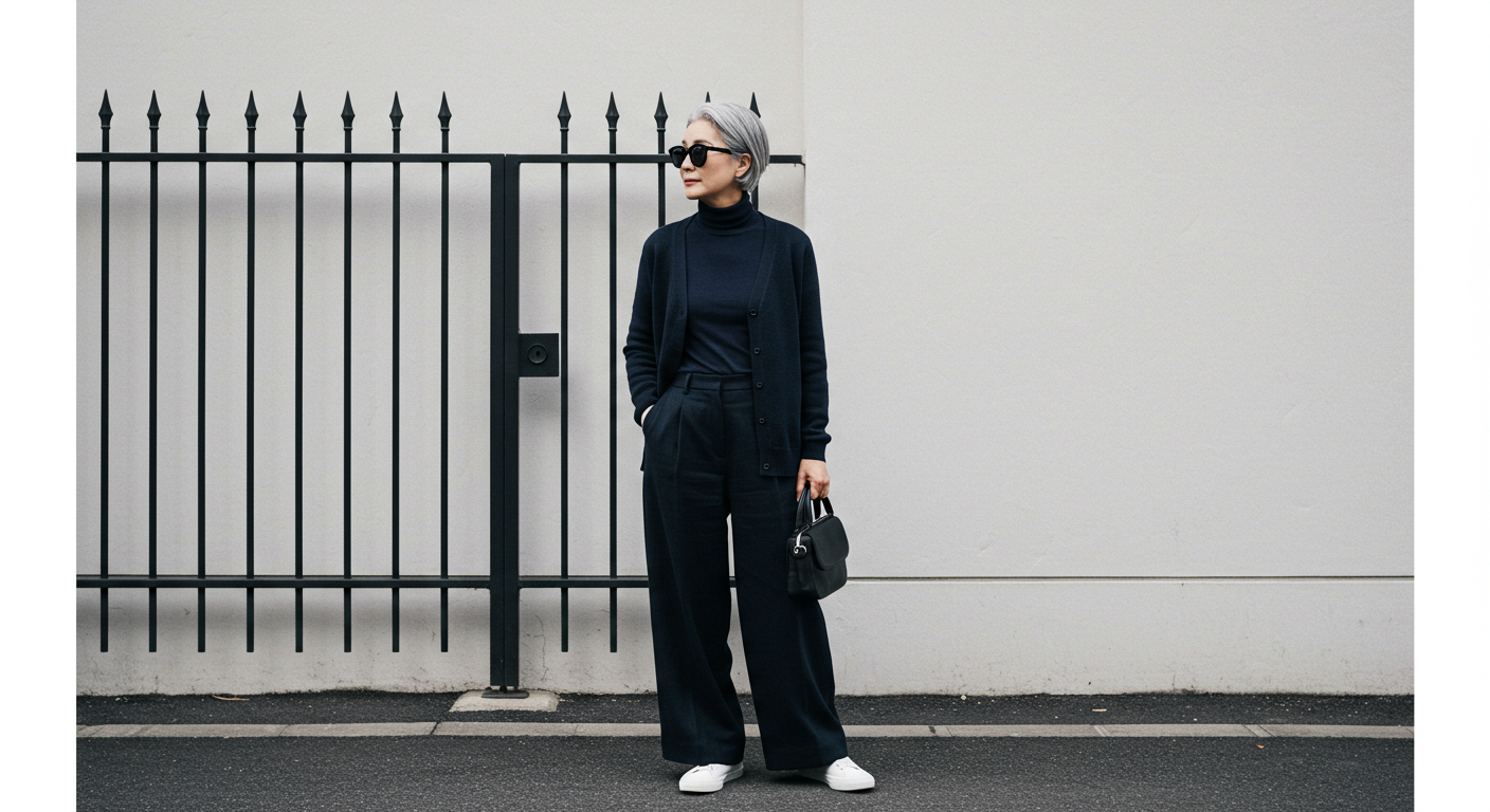 중년여성 봄 가디건