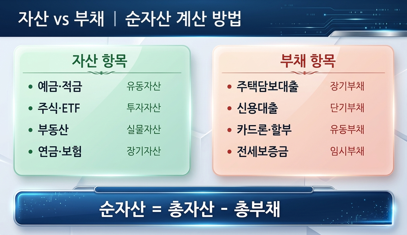 자산&middot;부채 항목 인포그래픽