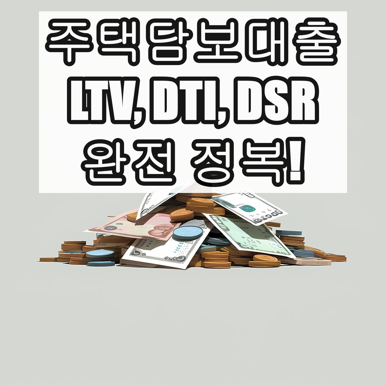 주택담보대출 LTV, DTI, DSR 완전 정복!