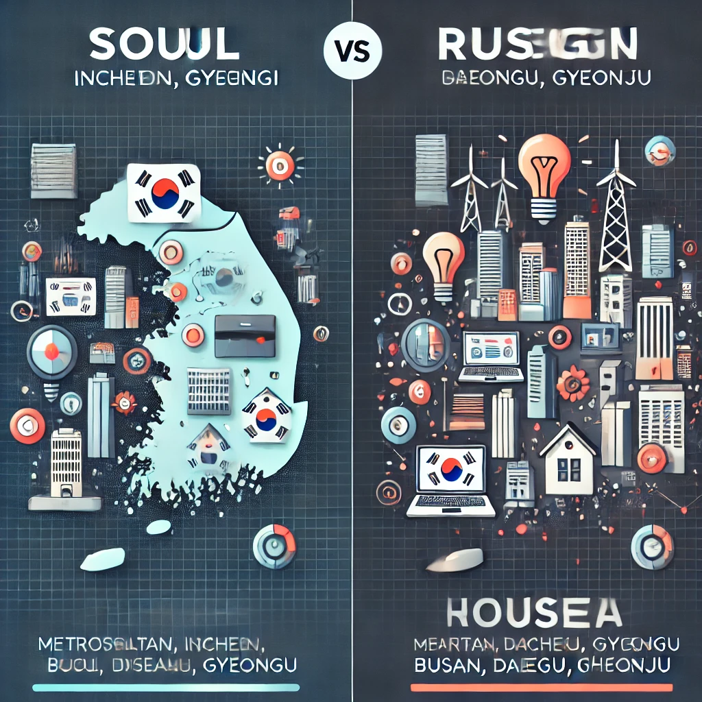 수도권 지역과 지방 정부 지원 차이 (자금, 정책, 기회 비교)