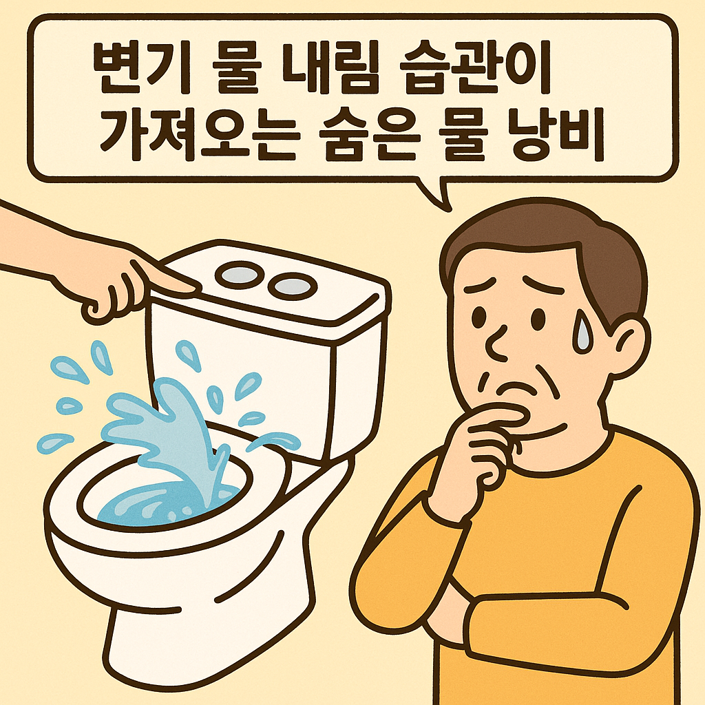 변기 물 내림 습관이 가져오는 숨은 물 낭비