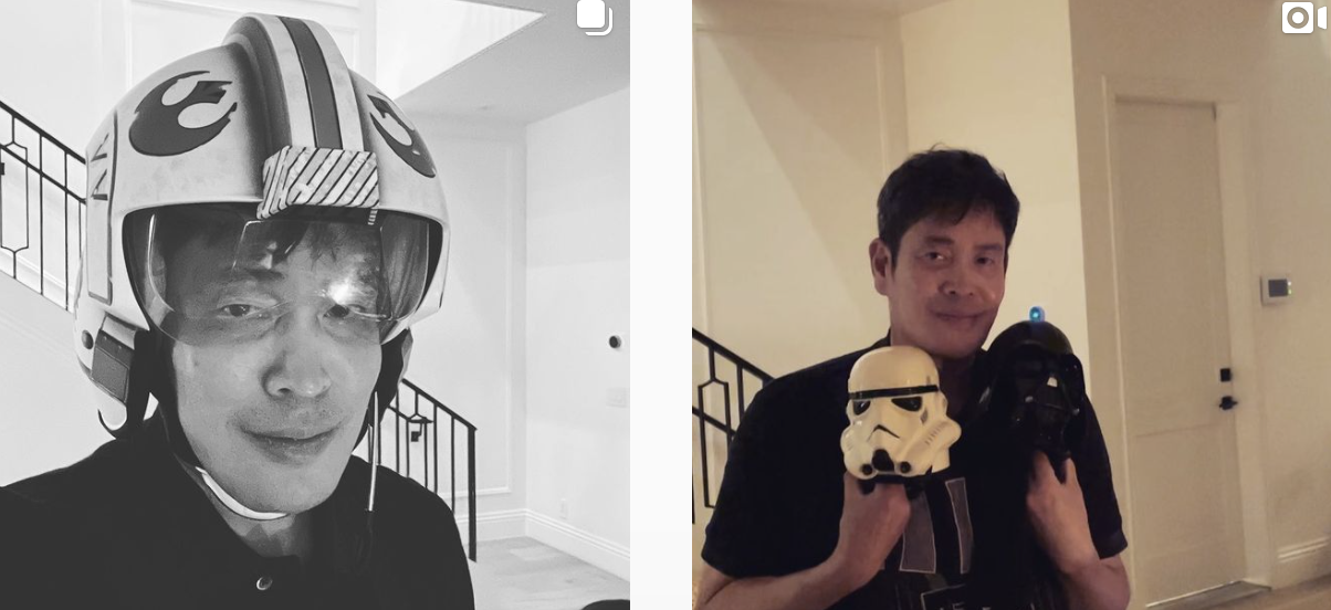 정용진회장-헬멧쓴모습-강아지안고있는모습