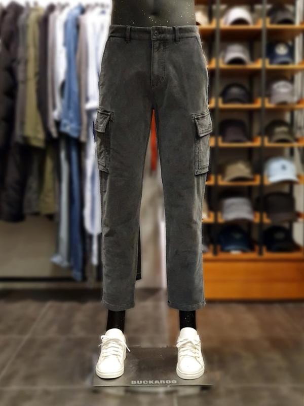 버커루 남성 코듀로이 가먼트다잉 카고 팬츠 21WALE B224Z54