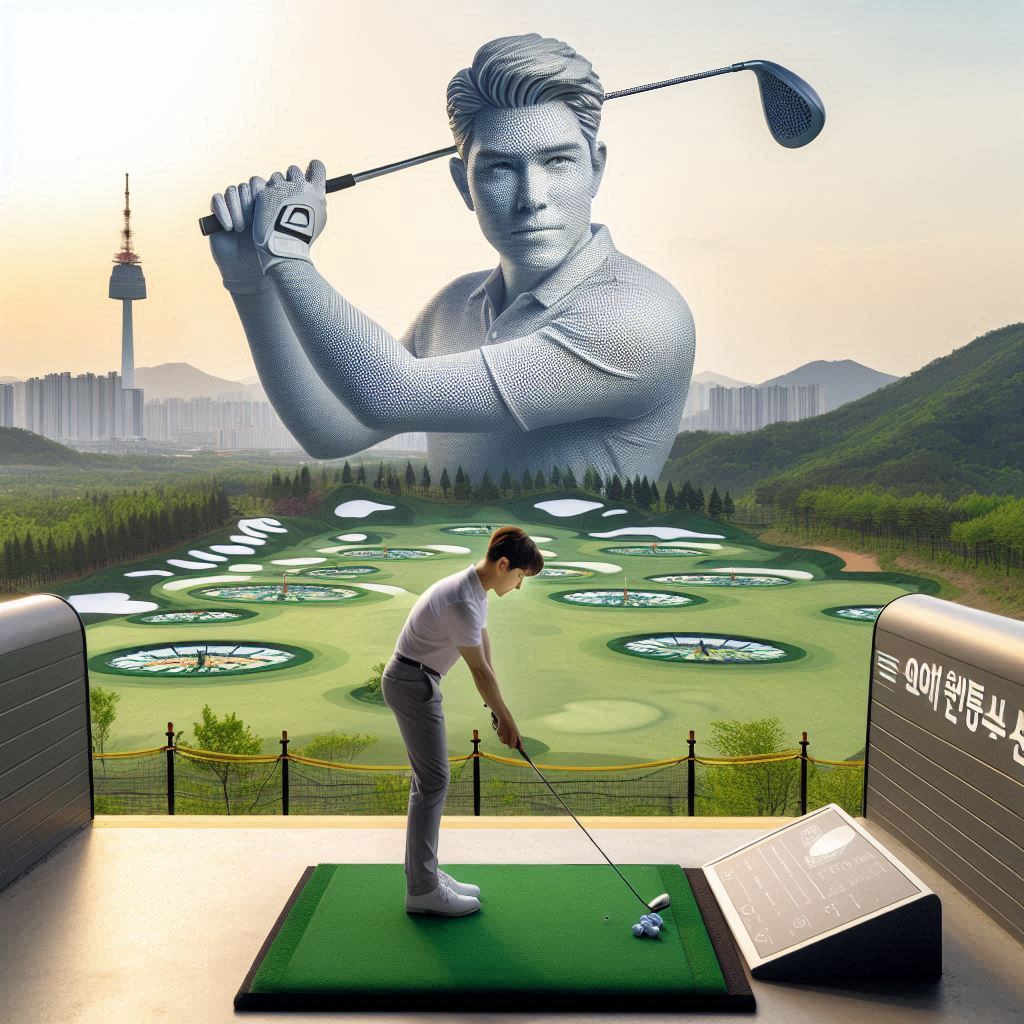 밀리토피아 골프연습장 배경