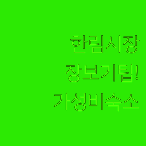 제주 서쪽 한림오일시장 장보는 방법과..