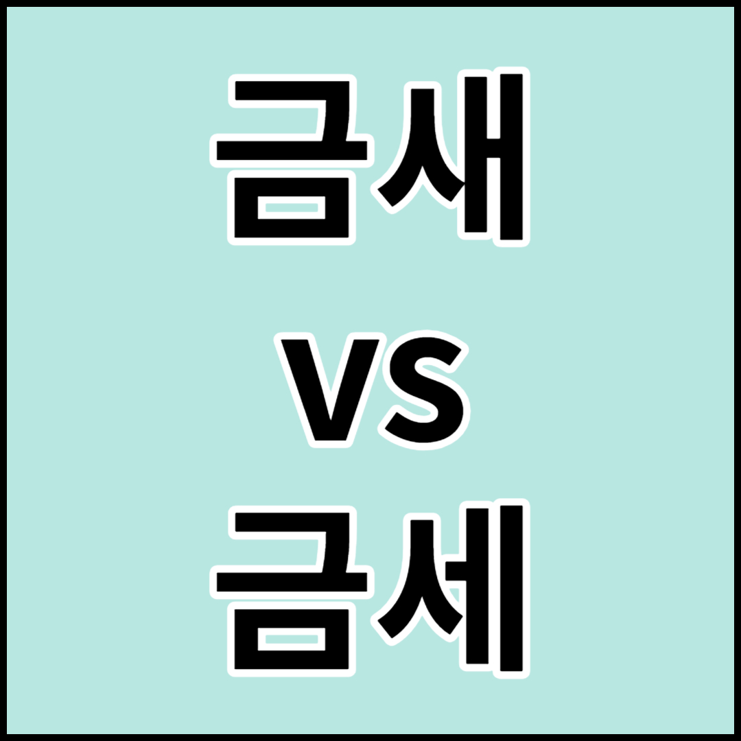 금새 vs 금세