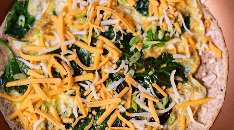 시금치 치즈 달걀 또띠야