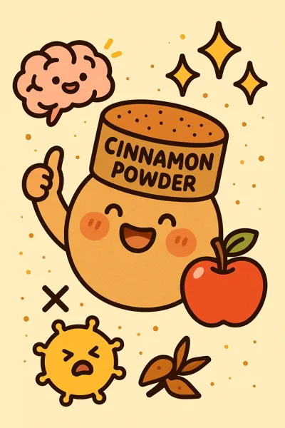 계피가루 소량 담긴 파우더