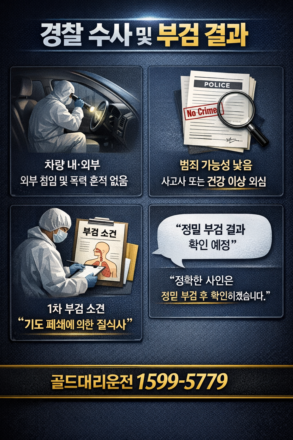 경찰수사 부검결과 골드대리운전