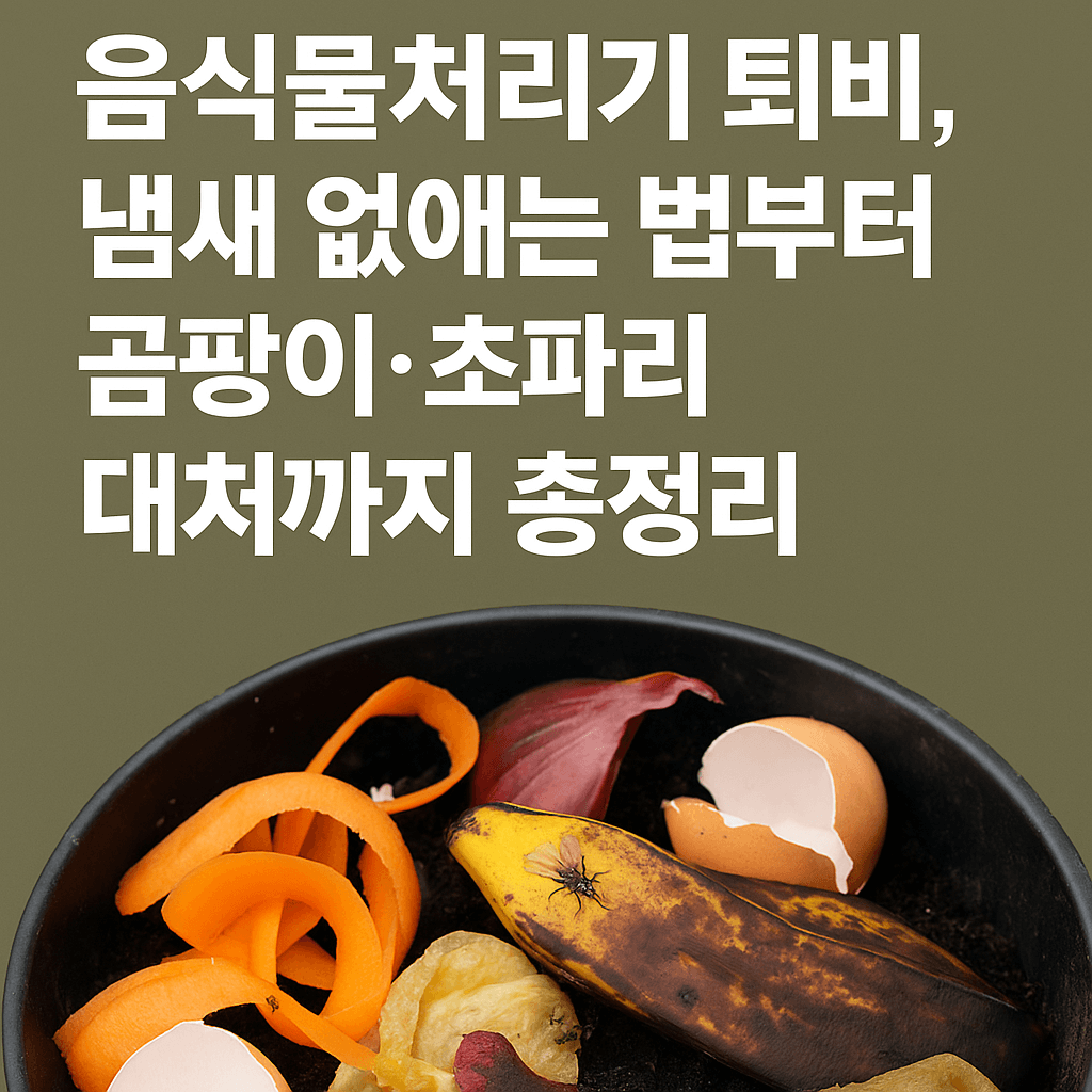 퇴비 냄새 없애는 법부터 곰팡이·초파리 대처까지 총정리