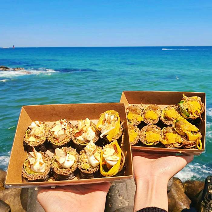 생방송 오늘저녁 강릉 강문 해변 밥 대신 메밀면을 넣은 메밀 김밥 맛집