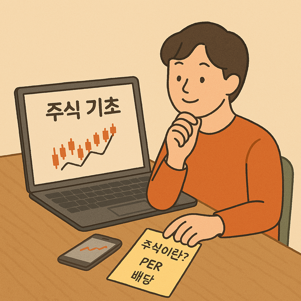 주식 투자 가이드 일러스트