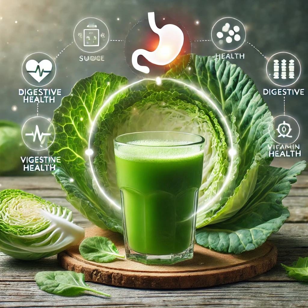 위건강이 걱정될때 양배추즙을 복용하는 이미지