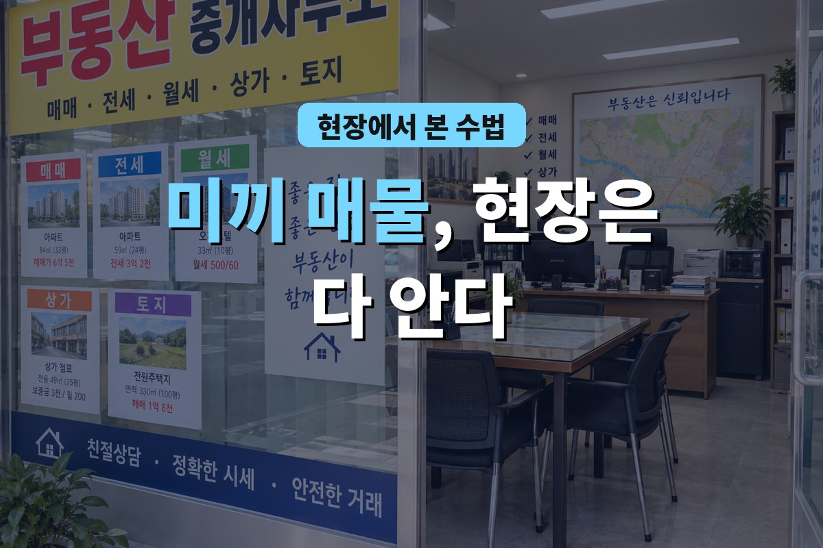 미끼 매물, 현장은 다 안다 - 부동산 중개사무소