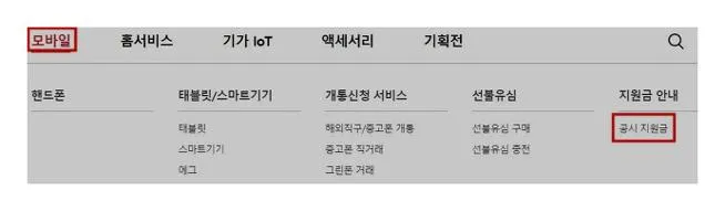 kt 공시지원금 조회