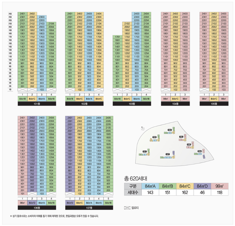 DMC 한장자이 더헤리티지 계약취소분. 분양일정, 계약취소분, 평면도